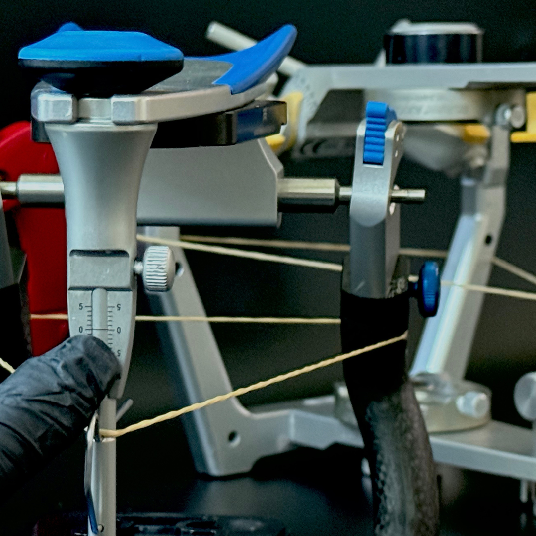 Articulator pin at zero during Flex install.